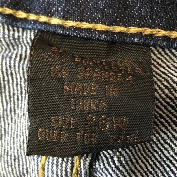 Ashley Stewart Denim Jeans Women Plus 26W Dark Blue Stretch Cotton Straight Leg - Picture 4 of 12